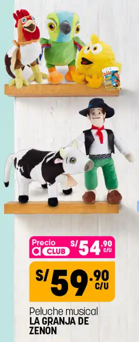 Plaza Vea Peluche Musical La Granja de Zenón oferta