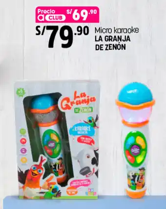 Plaza Vea Micro Karaoke La Granja de Zenón oferta