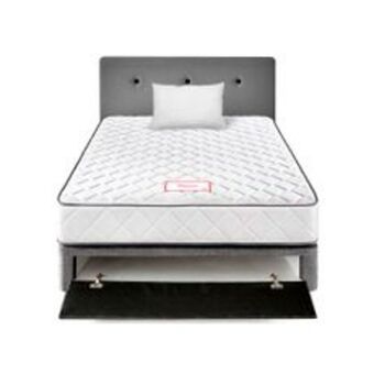 Metro Paraíso conjunto box tarima mancora 1.5 plazas + cabecera + almohada oferta