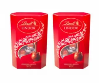 Freshmart 2x1 chocolate lindt lindor cornet milk balls - envase 75 gr - unidad oferta