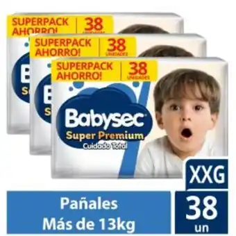 Freshmart Pack x3 pañal super premium supermega babysec talla xxg - paquete 38 unidades - unidad oferta