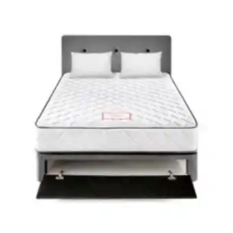 Metro Paraíso conjunto box tarima mancora 2 plazas + cabecera + 2 almohadas oferta