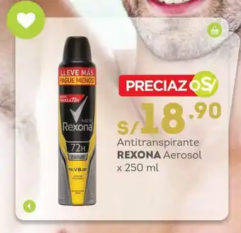 Tottus Antitranspirante REXONA Aerosol x 250 ml oferta