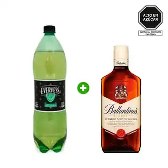 Tottus Whisky ballantines finest + evervess 1.5 lt oferta