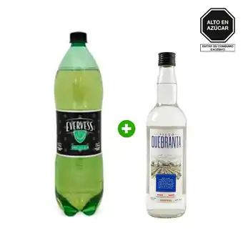 Tottus Pisco quebranta tottus 750 ml + evervess 1.5 lt oferta