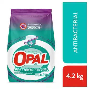 Tottus Detergente polvo opal antibacterial bolsa x 4.2kg oferta