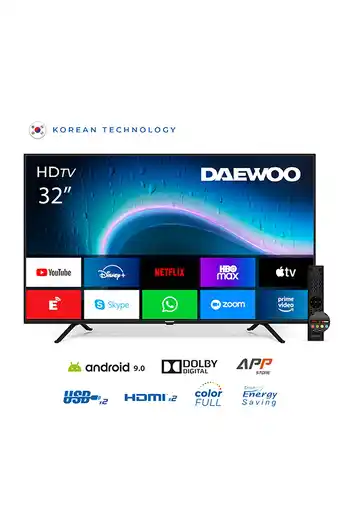 Tiendas EFE Tv daewoo led 32 hd smart tv dw-32a214 hd oferta
