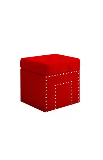 Tiendas EFE Baúl tapizado mavisac rindo pequeño - rojo oferta