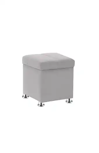 Tiendas EFE Baúl tapizado mavisac veroe pequeño - plata oferta