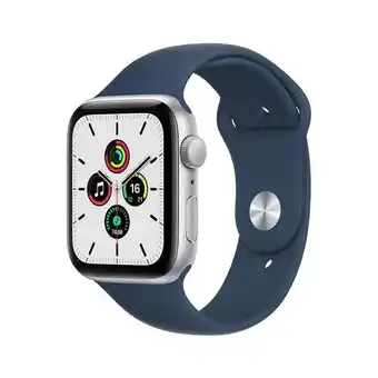 iShop Apple watch se gps (44mm) - plata - correa deportiva azul oscura oferta