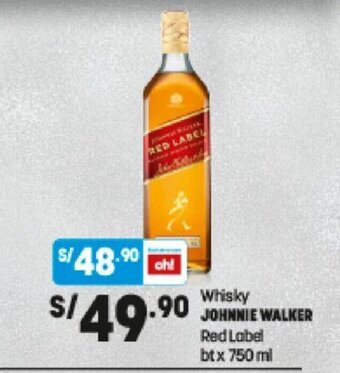 Plaza Vea Whisky JOHNNIE WALKER Red Label bt x 750 ml oferta
