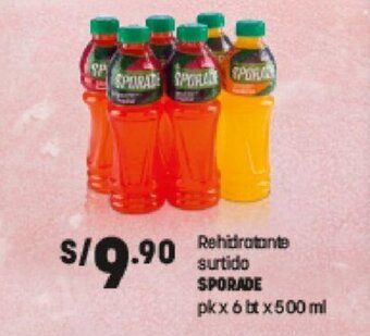 Plaza Vea Rehidratante surtido SPORADE pk x 6 bt x 500 ml oferta