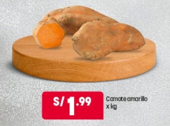 Plaza Vea Camote amarillo x kg oferta