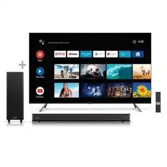 Hiraoka Tv miray led uhd 4k smart 58" mk58-t1001bt + soundbar miray sbm-w602bt oferta