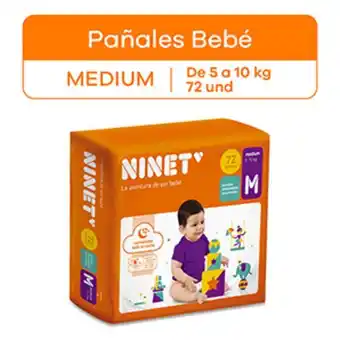 Mifarma Pañal ninet super mega talla m - bolsa 72 un oferta