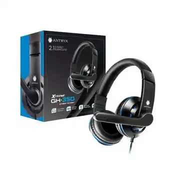 Hiraoka Audífono gaming con micrófono antryx xtreme gh-350 azul oferta