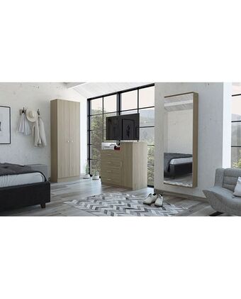 Tiendas EFE Combo dreams 4 tuhome clóset + cómoda + zapatero - rovere/blanco oferta
