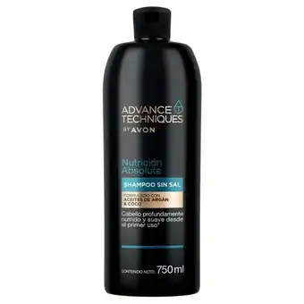 Avon Advance techniques shampoo sin sal aceite de argán y coco nutrición absoluta 750 ml oferta