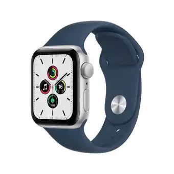 iShop Apple watch se gps (40mm) - plata - correa deportiva azul oscura oferta