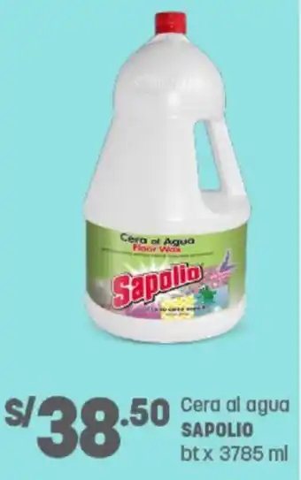 Plaza Vea Cera al Agua Sapolio 3785ml oferta