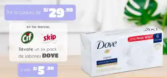 Plaza Vea Six Pack de Jabones Dove oferta