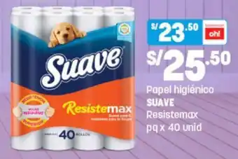 Plaza Vea Papel Higiénico Resistemax Suave 40 unid oferta