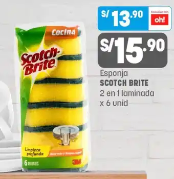 Plaza Vea Esponja Scotch Brite 6 unid oferta