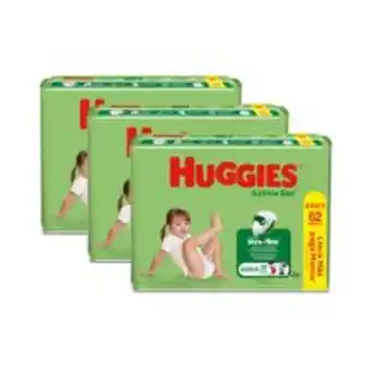 Metro Pack x3 pañales huggies active sec xxg 62un. oferta
