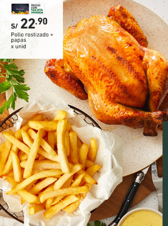 Plaza Vea Pollo Rostizado Papas oferta