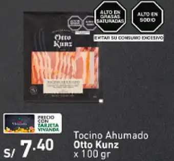 Plaza Vea Tocino Ahumado Otto Kunz 100gr oferta