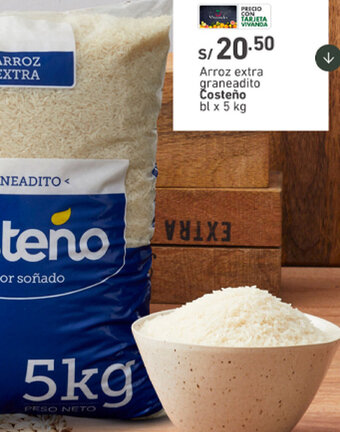 Plaza Vea Arroz Extra Graneadito Costeño 5kg oferta