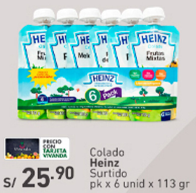 Plaza Vea Colado Heinz Surtido 6 Unid x 113gr oferta