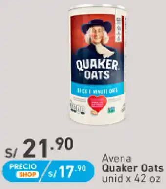 Plaza Vea Avena Quaker Oats 42 oz oferta