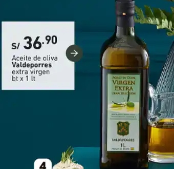 Plaza Vea Aceite de Oliva Valdeporres Extra Virgen 1lt oferta