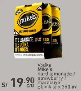 Plaza Vea Vodka Mike's Hard Lemonade / Strawberry / Maracuyá 350ml oferta