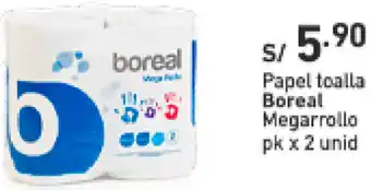 Plaza Vea Papel Toalla Boreal Megarrollo 2 Unid oferta