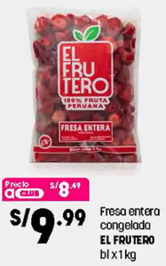Plaza Vea Fresa Entera Congelada El Frutero 1kg oferta
