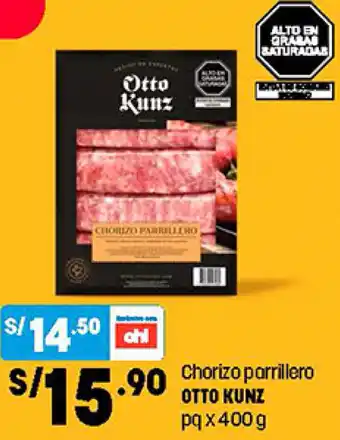 Plaza Vea Chorizo Porrillero Otto Kunz 400g oferta