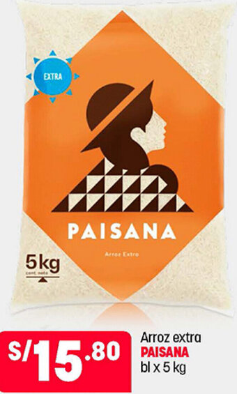 Plaza Vea Arroz Extra Paisana 5kg oferta