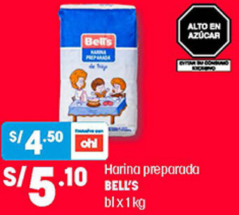 Plaza Vea Harina Preparada Bell's 1kg oferta