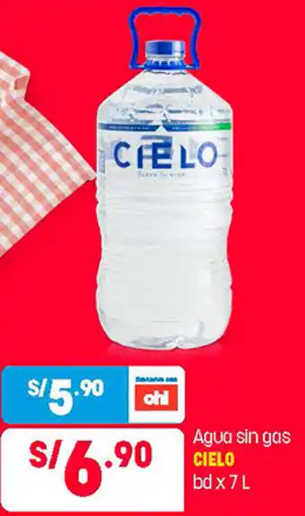 Plaza Vea Agua Sin Gas Cielo 7L oferta