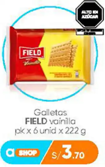 Plaza Vea Galletas Field Vainilla 6x222g oferta