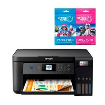 Hiraoka Impresora multifuncional epson l4260 + papel foto adhesivo brillante 120g x 25 hojas jumbo + papel foto brillante 180g x 10 h oferta