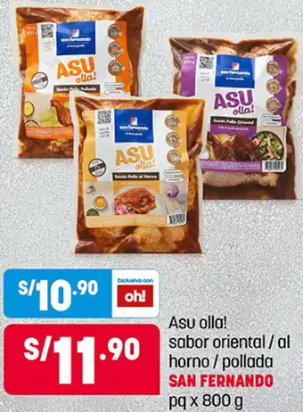 Plaza Vea Asu Olla! Sabor Oriental /al Horno / Pollada San Fernando 800g oferta