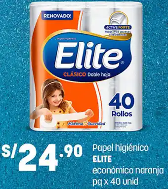 Plaza Vea Papel Higiénico Elite Económico Naranja 40 Unid oferta