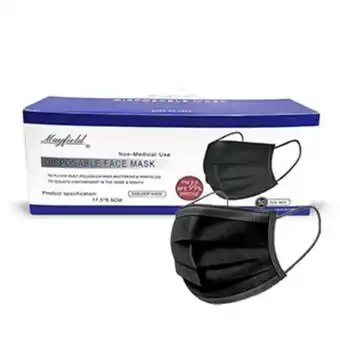InkaFarma Mascarilla 3 pliegues color negro - caja 50 un oferta
