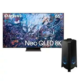 Hiraoka Tv samsung qled 8k smart 65" qn65qn700agxpe + equipo de sonido samsung bluetooth 1500w mx-t70/pe oferta