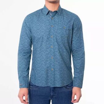 Gzuck Camisa tafeta estamp. madvet m/larga oferta