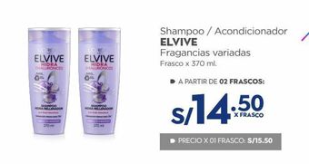 Makro Shampoo / acondicionador elvive fragancias variadas frasco x 370 ml. oferta