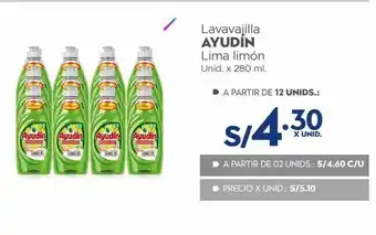 Makro Lavavajilla ayudín lima limón unid. x 280 ml. oferta